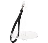 Giwnhvx 1 pezzo porta polso in acrilico con cinturino in pelle, supporto per palla portatile, organizzatore per forniture a maglia e facile da usare a