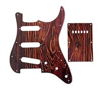 Giwnhvx 1 Pickup Doppio Bobinaggio Pre-Cablati Caricati con Piastra Posteriore SSS per Accessori Parti di Chitarra Elettrica (Caffè)