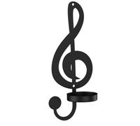 Giwnhvx 1 portacandele a forma di nota musicale nera, applique da parete a forma di nota musicale vintage stile artistico portacandele a forma di nota musicale in ferro, lavoro curato, stile 1