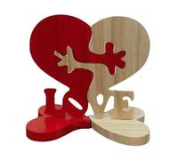 Giwnhvx 1 PZ Legno Amore Blocco Puzzle in Legno Ornamento Decorativo Scultura Ornamenti in Legno