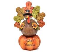 Giwnhvx 1 pz Mini Tacchino Scultura Ringraziamento Tavolo Decorazione Resina Carino Animale Sculture Autunno Casa Tavoli Figure
