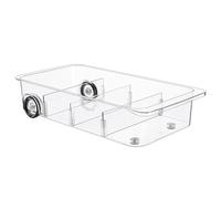 Giwnhvx 1 pz Organizzatore Frigorifero Contenitori su Ruote Trasparente Roll Out Cassetto Frigorifero Organizzazione con Divisori