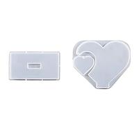 Giwnhvx 1 Set di cornici per foto a forma di cuore stampi in silicone per la decorazione fai da te