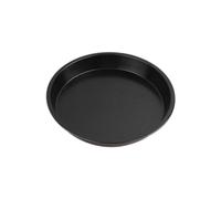 Giwnhvx 1 stampo rotondo per pizza, vassoio profondo, antiaderente, strumento da forno, 20 cm, nero