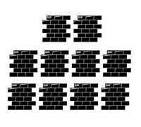 Giwnhvx 10 adesivi murali 3D piastrelle di carta da parati in mattoni per la cucina Backsplash Tatie-Tile decorazione d'interni 30 x 30 cm