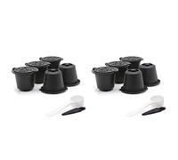 Giwnhvx 10 capsule riutilizzabili ricaricabili filtro per capsule di caffè con macchina da caffè con pennello cucchiaio da caffè