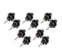 Giwnhvx 10 fibbie per cinghia per chitarra bassa Sostituzione di fibbie per cinghie in stile nero rotondo