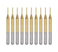 Giwnhvx 10 frese in carburo con rivestimento in titanio per incisione, fresa CNC per macchina PCB, gambo da 0,9 mm