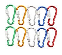 Giwnhvx 10 moschettoni in lega di alluminio di colori assortiti