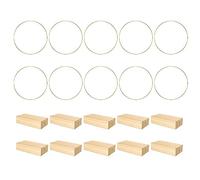 Giwnhvx 10 Pack Ghirlanda Simulazione Fiore Grande Cerchio Legno Decorazione da Tavolo Cerchio Metallo