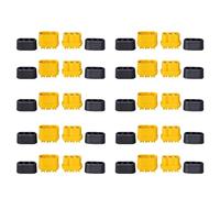 Giwnhvx 10 Paia MR60 Mr 60 Connettore Maschio a Tre Conduttori Ignifugo con Guaina 3,5 mm in Ottone Placcato Oro per Modello Lipo ESC RC