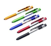 Giwnhvx 10 Pezzi 4 in 1 Penna a Sfera Multifunzione con Luce LED Supporto per Telefono Pieghevole Lettura Notte Matita Scrivere Ufficio Scuola