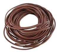 Giwnhvx 10 Pezzi di Cordino di Fascia di Cuoio Piatto Intreccio 0.5mm Scuro Parti di Cintura Macchina Da Cucire