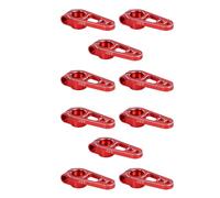 Giwnhvx 10 Pezzi in Lega di Alluminio 25T 31Mm Servo Braccio per Parti di Ciniglia Auto RC, Rosso
