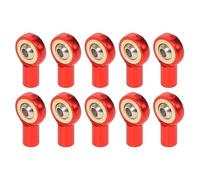 Giwnhvx 10 Pezzi M2.5 Bielletta di Collegamento Staffa Estremità Sfera per Modello RC Auto Barca Aereo Camion Rosso