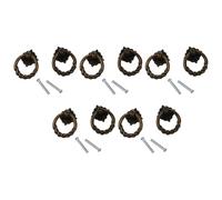 Giwnhvx 10 Pezzi Vintage Cabinet Drawer Dresser Trim Cassetto Maniglia A Pulsanti Con Viti - Ottone Antico