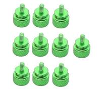 Giwnhvx 10 pz/lotto UNC6-32 M3.5 Vite a mano Computer Case Vite Rotonda Viti zigrinate per GPU Holder PSU Computer Case Viti Pannello Laterale PC Assemblare WaterCooling Verde