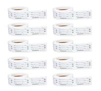 Giwnhvx 10 rotoli di etichette per alimenti refrigeranti, adesivi per congelatore, 1 x 5 cm, rimovibili per contenitori riutilizzabili