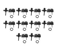 Giwnhvx 10 serrature a camma in lega di zinco con chiavi, colore nero