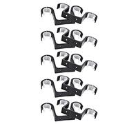Giwnhvx 10 staffe doppie per asta per tende da soffitto, in lega di alluminio, colore nero