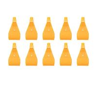 Giwnhvx 10 ugelli a getto piatto con filettatura maschio 1/4BSP in ABS a foro singolo, colore giallo