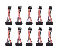 Giwnhvx 10 x PSU ATX 24pin A 12pin Potenza Fornitura Manicotto 18AWG per Q87H3-AM Q87H3 AM Q87 Scheda Madre