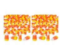 Giwnhvx 100 pezzi di Halloween in resina Candy Corn Artificiale 3D Candy Corn Bead Autunno Falso Mais Scrapbooking Abbellimenti