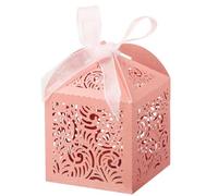 Giwnhvx 100 pezzi scatole regalo ritagliate a, piccole scatole regalo da 2 x 2 pollici per regali, scatole regalo di nozze con, rosa facile da usare