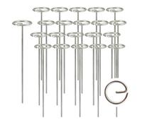 Giwnhvx 100 picchetti da giardino zincati antiruggine con punta circolare per paesaggio, picchetti in tessuto per copertura del suolo