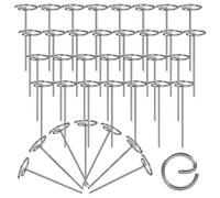 Giwnhvx 100 pz 6In Paesaggio Clip in Metallo Antiruggine Giardino Clip Cerchio Spille Superiori per Proteggere la Barriera contro le Erbe cattive in Tessuto Prato