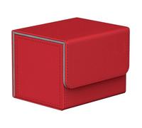 Giwnhvx 100 + Trading Card Deck Box Raccolta Carta Giocattolo W/Chiusura Magnetica Carte di Stoccaggio Caso di Carta Protezione Rosso