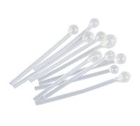 Giwnhvx 100 x bastoncini antiallergici in plastica trasparente chip orecchio