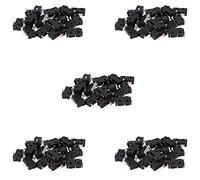 Giwnhvx 100Pcs AC 125V 250V 5A SPDT 3-Pin Momentaneo Plastica Micro-Finecorsa Interruttore Nero + Argento
