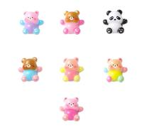 Giwnhvx 100Pcs Carino 3D Orso Fai da te Resina Frigorifero Magnete Cassa Del Telefono Mobile Accessori Nail Art Pezzi di Ricambio Parti di Accessori Colori