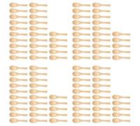 Giwnhvx 100PZ Mini Cucchiaio di Legno Fatto un Mano Gelato Marmellata di Cucchiaino da Caffè Condimento da Cucina Sale Senape Cucchiaio