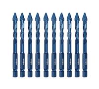 Giwnhvx 10Pcs eccentrico trapano di precisione 6mm piastrelle di vetro perforazione ceramica pietra lastra triangolo trapano bit