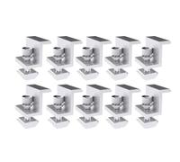 Giwnhvx 10Pcs Solare Fotovoltaico Staffa In Lega di Alluminio Morsetto per Modulo Solare Pannello Solare Rack Supporti Accessori PV Morsetto C