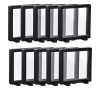 Giwnhvx 10X 3D Floating Case Holder Coin Floating Display con Base per Monete Medaglioni Gioielli