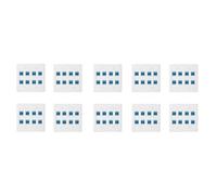 Giwnhvx 10X Ethernet piastra da parete 8 porte - doppia banda Cat6 RJ45 cavo di rete jack femmina a femmina - blu