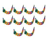 Giwnhvx 10X Ghirlanda di Carta Ornamento, Bandiera Messicana Ibisco Ghirlanda Bandiera Tropicale Luau Decorazione per Fiori di Carta