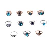 Giwnhvx 11 Pz/Set Donne Blu Geometria Rotonda Acqua Irregolare Fiore Set Fascino Di Nozze Partito