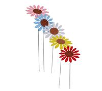 Giwnhvx 12,6 Pollici Girasole Colorato 30 Pezzi Picchetti da Giardino in Metallo per la Decorazione Prato da Giardino (Tournesol)