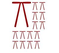 Giwnhvx 12 Fiocchi in Velluto per Albero di Natale, Nastri Rossi per Natale, Accessori per Fatti a Mano