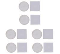 Giwnhvx 12 Pacchetto Forma Rotonda e Quadrata Coaster Base Silicone Stampo Resina Stampi epossidiche UV Fai da te Resina Decorazione Strumenti