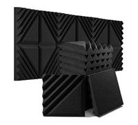 Giwnhvx 12 pannelli in schiuma insonorizzanti per pareti 12 x 12 x 2 pollici pannelli acustici stile mezza barra per studio a casa