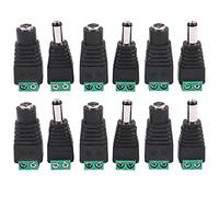 Giwnhvx 12 pezzi 5,5 x 2,1 mm + CCTV DC Power Adapter connettore pezzo di riparazione