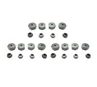 Giwnhvx 12 Pezzi 5 mm a 12 mm Adattatore Esagonale Ruota Combinatore in Metallo per D12 C24 C34 B24 B36 MN D90 D99 Pezzi di Aggiornamento Auto RC, Colore Titanio