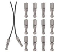 Giwnhvx 12 pezzi Bolo Tie Tips Tappi terminali di ricambio lunghi in lega fine liscia per vestiti decorazione catena braccialetto fai da te artigianato A