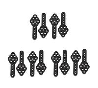 Giwnhvx 12 pezzi CNC Metallo Mount Regolare Altezza Angolo Stand per RC Crawler Auto Axial SCX10 90046 D90 D110, Nero