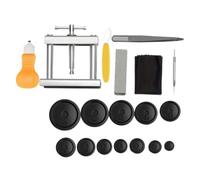 Giwnhvx 12 Pezzi Set di Macchina di Protezione del Metallo Orologio Coperchio Posteriore Stampa Vite Chiudere Orologi Kit di Strumenti di Riparazione a Mano